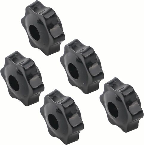 M6 Clamping Nuts for Machinery Plastic Star Knob Grip Screw Threaded Fastener Manual Adjustment Handle Industrial Equipment Black in Kuwait