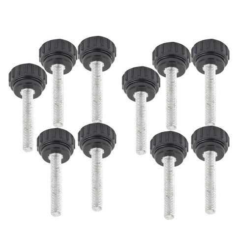 10pcs M4 Thread 15mm Head Knurled Grip Knob 10/15/20/25/30/40mm Length Replacement Screw On Type Round Handles(M4x20mm) in Saudi Arabia