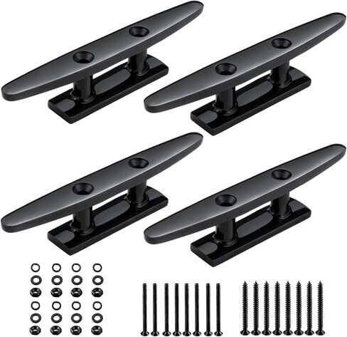 YANYUCB Boat Cleat,Open Base Dock Cleats,4''5''6''8 inch Marine Dock Cleat,316 Stainless Steel Black Boat Cleat Rope Cleat with Fasteners for Boats,Docks,Decks,Kayaks in Kuwait