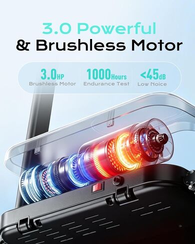 TREAFLOW Walking Pad with Incline, Foldable Treadmill with Handrail for Home Office, Portable Walking Machine, Low Noise, LED Display, 6.2 MPH in Kuwait