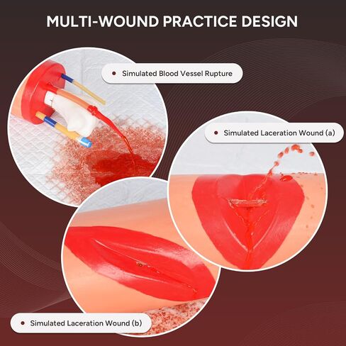 Wound Packing Trainer Kit, Stop the Bleeding Training Kit, Bleeding Control Simulator for EMT Students & First Responders, Trauma Care Practice in Kuwait