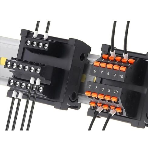 Terminal Block for PLC 1-In-1-Out DIN Rail Terminal Block–Heavy-Duty Feed-Through Power Distribution Module, 600V/30A(1 Point 12 2groups) in Kuwait