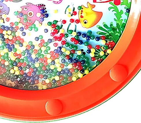 Wave Bead Ocean Drum, Plastic Sea Sound Drum Educational Gentle Ocean Sound Percussion for Children Adults (10in Orange in Saudi Arabia