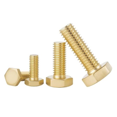1-20 قطعة M3 M4 M5 M6 M8 M10 M12 برغي سداسي خارجي نحاسي معدني آلة مسامير سداسية متري موضوع DIY إصلاح الترباس (100 مللي متر (1 قطعة) ، M12) in Kuwait