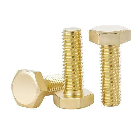 1-20 قطعة M3 M4 M5 M6 M8 M10 M12 برغي سداسي خارجي نحاسي معدني آلة مسامير سداسية متري موضوع DIY إصلاح الترباس (100 مللي متر (1 قطعة) ، M12) in Kuwait