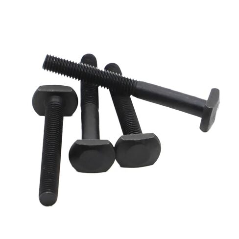 M6 M8 M10 M12 Black Steel T Shape Punch Milling Machine Screws Threaded Rod Clamping Cap T-Slot T-Head Bolts GB37(30mm,M8 2pcs) in Saudi Arabia