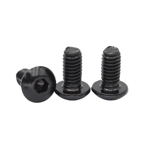M3*4/5/6/8/10/12/14/16/18/20/25/30/35/40mm ISO7380 Black 304 Stainless Steel Hexgaon Socket Button Round Allen Head Bolt Screw(100PIECES_40MM_M3 (0.5MM Pitch)) in Saudi Arabia