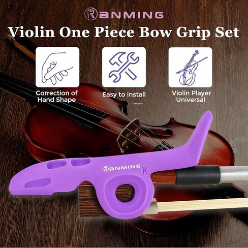 ROWELL Violin Hange with Violin Bow Holder Purple in Kuwait