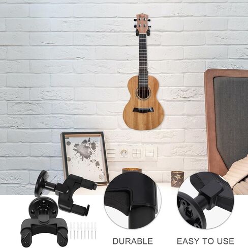 Operitacx 2 Sets Guitar Hanger Wall Mounted Holder for Guitar and Basses with Iron and Eva Sponge Material, Space Saving Design and Anti-Drop Buckle, for Wall Mount and Store Space Saving in Kuwait