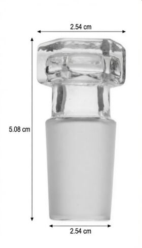 EISCO Hollow Stopper, Hexagonal, 19/26 Cone, Flat End | Borosilicate Glass in Kuwait