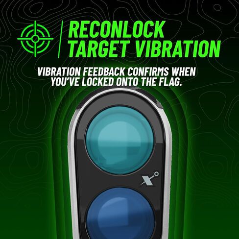 GolfLogix Recon Laser Golf Rangefinder with Slope Compensation, 1300 Yard Range, 6X Magnification, ReconLock Target Vibration & Magnetic Cart Mount​ in Kuwait