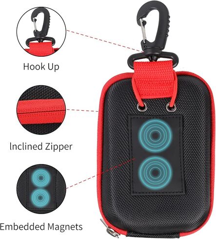 جراب ACHIX Golf Rangefinder الصلب متوافق مع Bushnell/Callaway/Tectectec، حقيبة حمل مكتشف نطاق الليزر العالمي مع مشبك حزام حلقة تسلق لمعظم العلامات التجارية in Kuwait