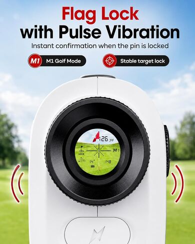 Golf Rangefinder with Slope, 1200 Yards Laser Range Finder for Golf, Flag Lock Vibration, Rechargeable Type-C, 7X Magnification, Tournament Legal, Father's Day Golf Gift for Dad in Kuwait