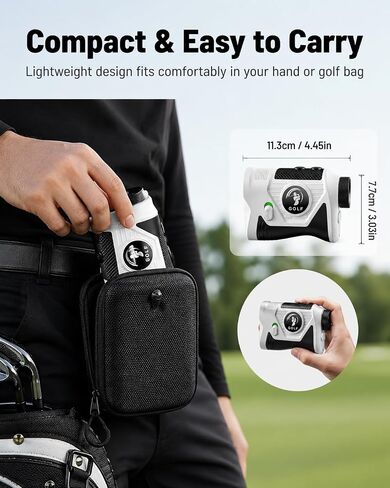 Golf Rangefinder with Slope, 1200 Yards Laser Range Finder for Golf, Flag Lock Vibration, Rechargeable Type-C, 7X Magnification, Tournament Legal, Father's Day Golf Gift for Dad in Kuwait
