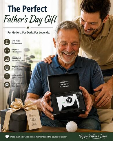 Golf Rangefinder with Slope, 1200 Yards Laser Range Finder for Golf, Flag Lock Vibration, Rechargeable Type-C, 7X Magnification, Tournament Legal, Father's Day Golf Gift for Dad in Kuwait