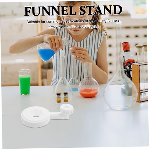 2pcs Plastic Lab Funnel Holder Stand Dual Holes, Laboratory Organization Rack for Chemical Funnel Storage and School Lab Experimental Setup in Kuwait