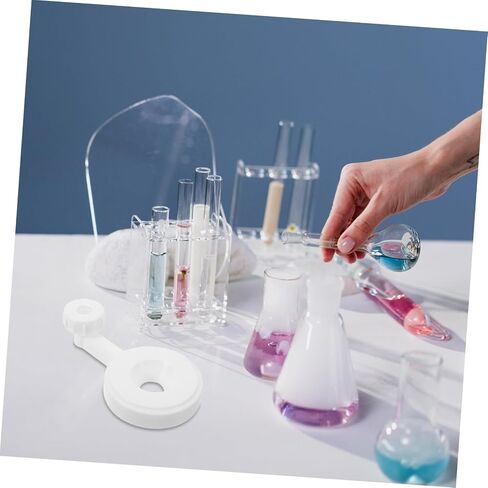2pcs Plastic Lab Funnel Holder Stand Dual Holes, Laboratory Organization Rack for Chemical Funnel Storage and School Lab Experimental Setup in Kuwait