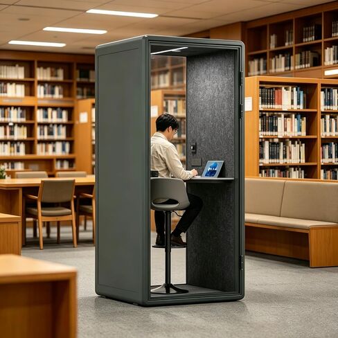 Soundproof Office Pod Booth, Quiet Meeting Pod with Acoustic Panels Mobile Focus Room Quiet Recording Booth & Home Pod 1-2 Person Privacy Silent Booth for Private Phone Calling in Kuwait