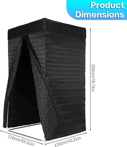 Generic Foldable Sound Isolation Booth for Home with Thick Acoustic Blankets Echo-Free Vocals Recording Studio 360 Degree Reverb for Voice Over Podcast Music Singer in Kuwait