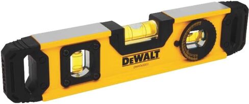 DeWalt DWHT43003 9" Yellow Aluminum Magnetic Torpedo Level with V-Groove Base in Saudi Arabia