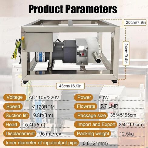 90w Electric Viscous Liquid Transfer Pump,Pumping Processing Machine,Food Fluid Gear Pumping Equipment,for Honey in Kuwait