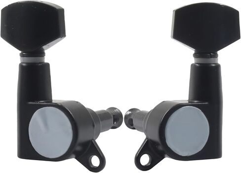 2 Pair Guitar Tuning Pegs, Gold Guitar Tuners Machine Heads Keys, Compatible Parts Accessories for Classical Guitars/Musicians(White) in Kuwait