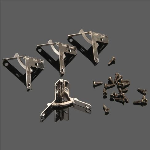 Iron Angle Support Spring Hinge Lid 90 Degree Hinge Lid Hardware 22 * 28mm 12Pcs(Antique Bronze) in Kuwait