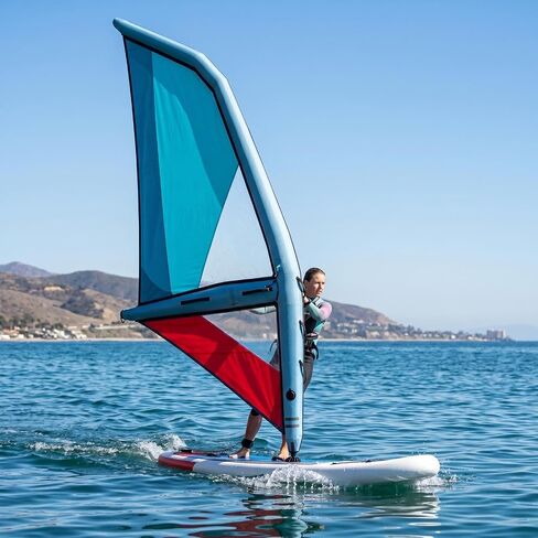 Inflatable Surfing Wing, Handheld Wing Windsurfing Sail with 360° Rotating Base and Air Pump for Wing-Shaped Board Surfing, Surfing, and Water Activities in Kuwait