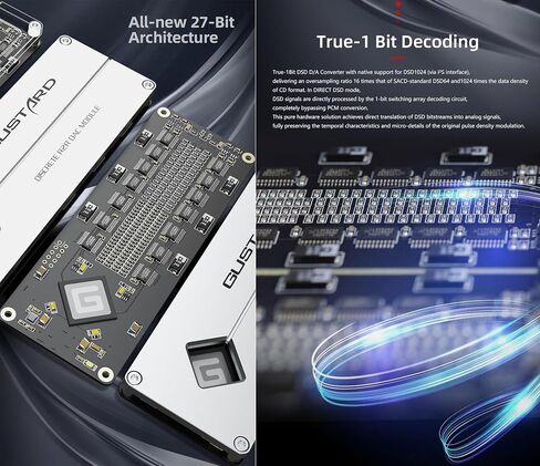 Gustard R30 Fully-Discrete R2R Network Streamer DAC - True 1-bit DSD decoding, FPGA-Based Clock Management, a self-Developed Network Bridge, and a Discrete Class-A Analog Output Stage (Black) in Kuwait