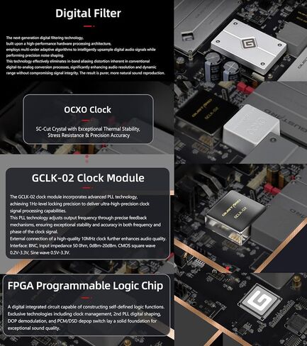 Gustard R30 Fully-Discrete R2R Network Streamer DAC - True 1-bit DSD decoding, FPGA-Based Clock Management, a self-Developed Network Bridge, and a Discrete Class-A Analog Output Stage (Black) in Kuwait
