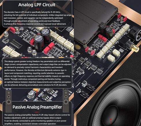 Gustard R30 Fully-Discrete R2R Network Streamer DAC - True 1-bit DSD decoding, FPGA-Based Clock Management, a self-Developed Network Bridge, and a Discrete Class-A Analog Output Stage (Black) in Kuwait