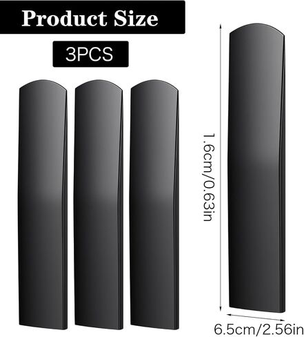 3 Pcs Plastic Clarinet Reeds 2.5, Bb Strength, Bass Reeds for Clarinet Traditional Style Resin Reed for Beginners Teachers Students Players Music Lovers in Kuwait