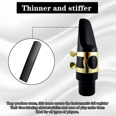 3 Pcs Plastic Clarinet Reeds 2.5, Bb Strength, Bass Reeds for Clarinet Traditional Style Resin Reed for Beginners Teachers Students Players Music Lovers in Kuwait