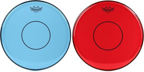 Remo Powerstroke 77 Colortone Blue Snare Head - 14 inch + Remo Powerstroke 77 Colortone Red Snare Drumhead - 14 inch Val in Kuwait