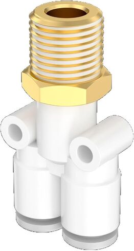 Tracheal Joint KQ2Y Threaded Tee Quick Insert KQ2U-KQ2T-KQ2D06-01S-08-02S-10-03S 1Pcs(S-KQ2U16-02S) in Saudi Arabia