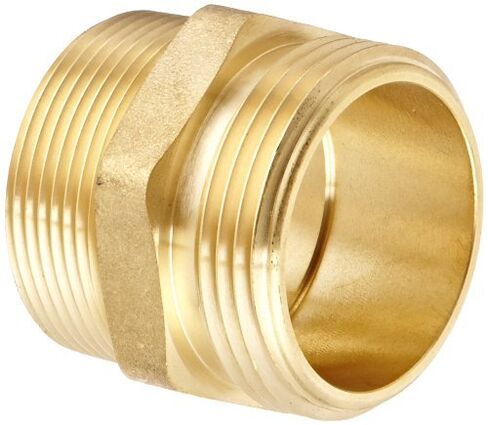 Campbell Fittings DMH1515F حلمة سداسية مزدوجة للذكور، مقاس 1.5 بوصة، نحاس، 1-1/2 بوصة NPT × 1-1/2 بوصة NST in Kuwait