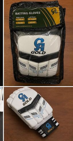 CA Gold 10000 Cricket Batting Gloves for Leather Ball Cricket – Premium Adult Batting Gloves with High Density Protection & Comfortable Grip (Right Hand) in Saudi Arabia