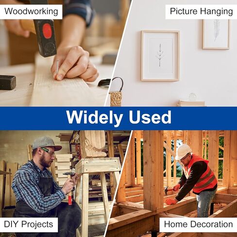25 قطعة من مسامير الأجهزة الصغيرة من uxcell، 3D × 1-1/4 بوصة 304 من الفولاذ المقاوم للصدأ برأس مستدير مسمار تشطيب مشترك لأعمال النجارة المنزلية، مشاريع تعليق الصور DIY، أبيض in Kuwait