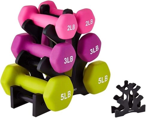 3 Tier Dumbbell Rack Stand - Compact Weight Storage Organizer for Home Gym Exercise, Small Duty 3-Tier Weight Storage Solution (Dumbbells Not Included) - 23x22.5x8.5cm in Kuwait