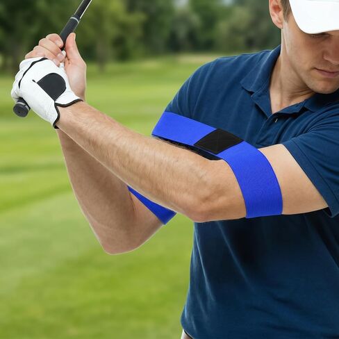 NADUSEP Golf Wrist Brace with Arm Band, Golf Swing Training Aid Kit to Correct Wrist Angle, Improve Swing Plane & Build Muscle Memory – Golf Swing Trainer for Beginners and Practice in Kuwait