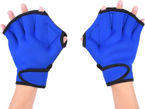 1 Pair Nylon Swimming Glove Webbed Swim Paddle Finger Frogs Type Water Resistance Gear Paddle Fin for Swim Training Hand Paddles for Swimming Training in Kuwait