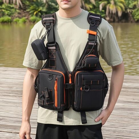 Buoyancy Vest with Whistle Mesh Back Flotation Jacket with Whistle High Visibility Utility Vest for Anglers, Fishing, Kayaking in Kuwait