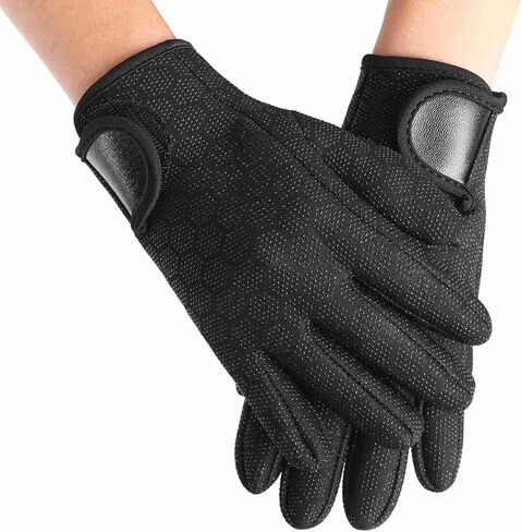 RiToEasysports 1.5mm Neoprene Diving Gloves Non Slip Snorkeling Gloves with Full Palm Grip Adjustable Fastener Warm Scratch Protection for Women Men Surfing Kayaking Swimming in Kuwait