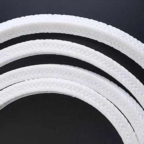 حلقة حشية PTFE خالية من الزيت بطول 1 متر، تعبئة بولي تترافلوروإيثيلين مقاومة للتآكل، مادة مانعة للتسرب لمضخات المياه التي تحتوي على الزيت (25 مم × 25 مم - 1 متر) in Kuwait