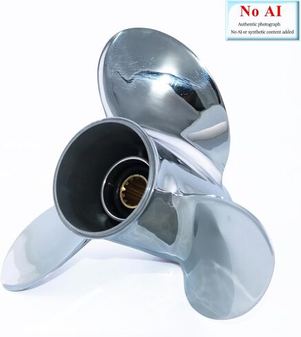 CAPTAIN 10 1/4x14 Pitch Stainless Steel Outboard Propeller fit Yamaha T25 F30 40 48 50 F40 F50 55 60 F60 HP Engines, 13 Spline Tooth Boat Prop, RH Propellers in Kuwait