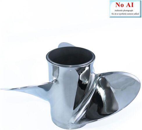 CAPTAIN 10 1/4x14 Pitch Stainless Steel Outboard Propeller fit Yamaha T25 F30 40 48 50 F40 F50 55 60 F60 HP Engines, 13 Spline Tooth Boat Prop, RH Propellers in Kuwait