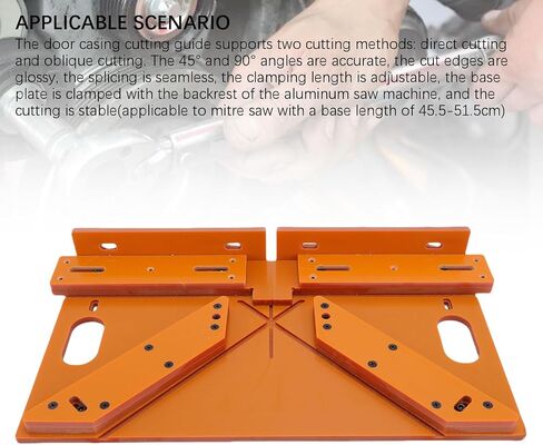 Door Casing Cutting Assistant, Miter Guide 20mm Thick Cutting Model, Aluminum Backrest Clamp Stable, Synthetic Cardboard Material, Suitable for Various Decoration in Kuwait