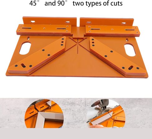 Door Casing Cutting Assistant, Miter Guide 20mm Thick Cutting Model, Aluminum Backrest Clamp Stable, Synthetic Cardboard Material, Suitable for Various Decoration in Kuwait
