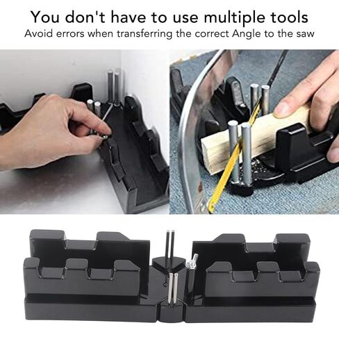 Cocoarm Miter Angles Cutting Tool, ABS Black, Measuring Template with Fixed Guide Plate, for Bevel Angle Cuts 85 to 180 Degrees Woodworking Plumbing in Kuwait