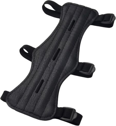 Leather Arm Guard with 3 Adjustable Straps for traditional Bow Hunting Protector for Left and Right Hand Training in Saudi Arabia